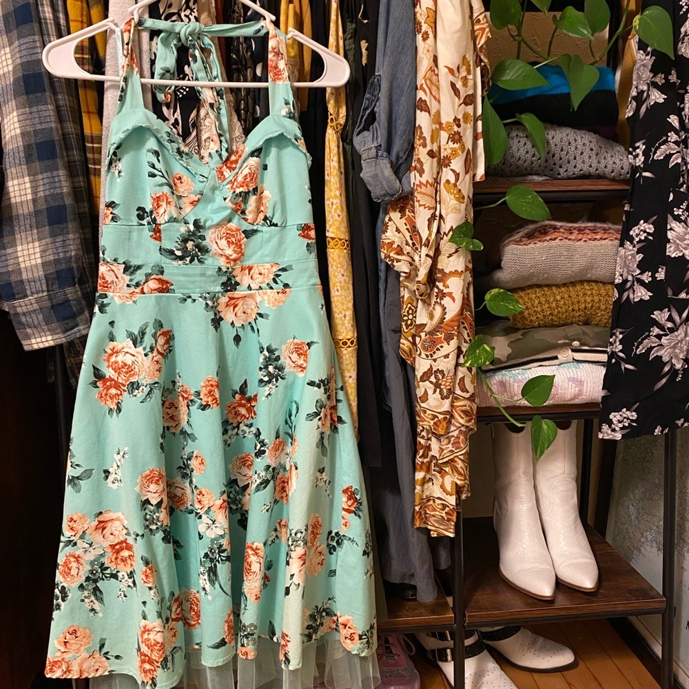 Floral Halter Dress
